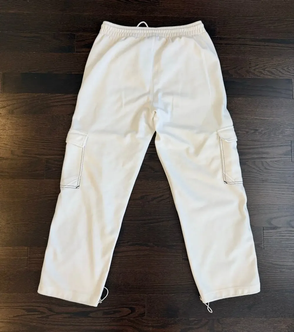 Vintage Air Jordan Y2K White Utility Cargo Track Pants (Size Small)